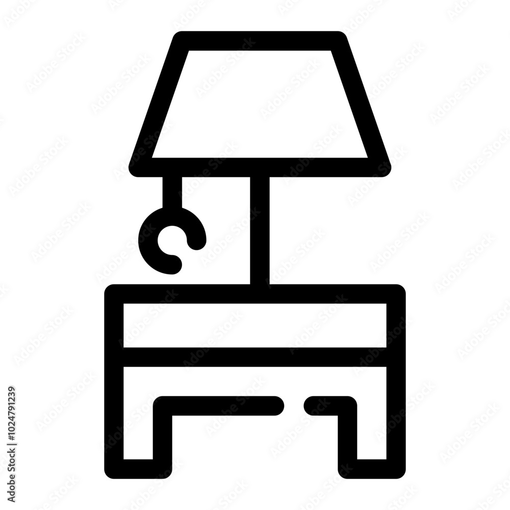 table lamp line icon table lamp line icon
