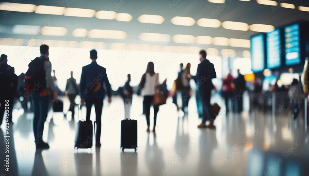 people walking in the airport, ai people walking in the airport, ai
