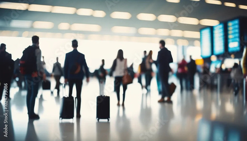 people walking in the airport, ai