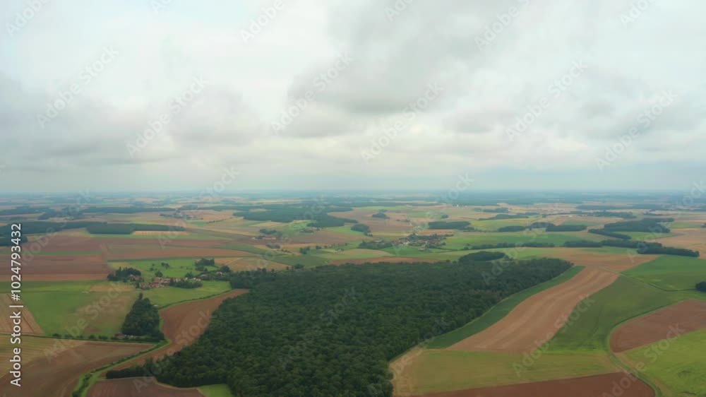 prise de vue aérienne de la campagne française 