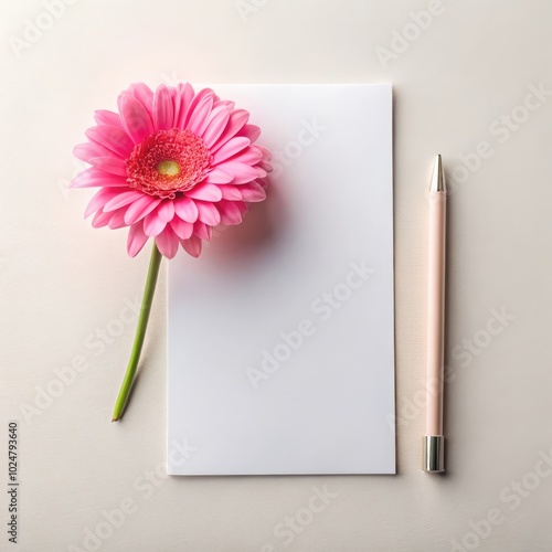 note with flower