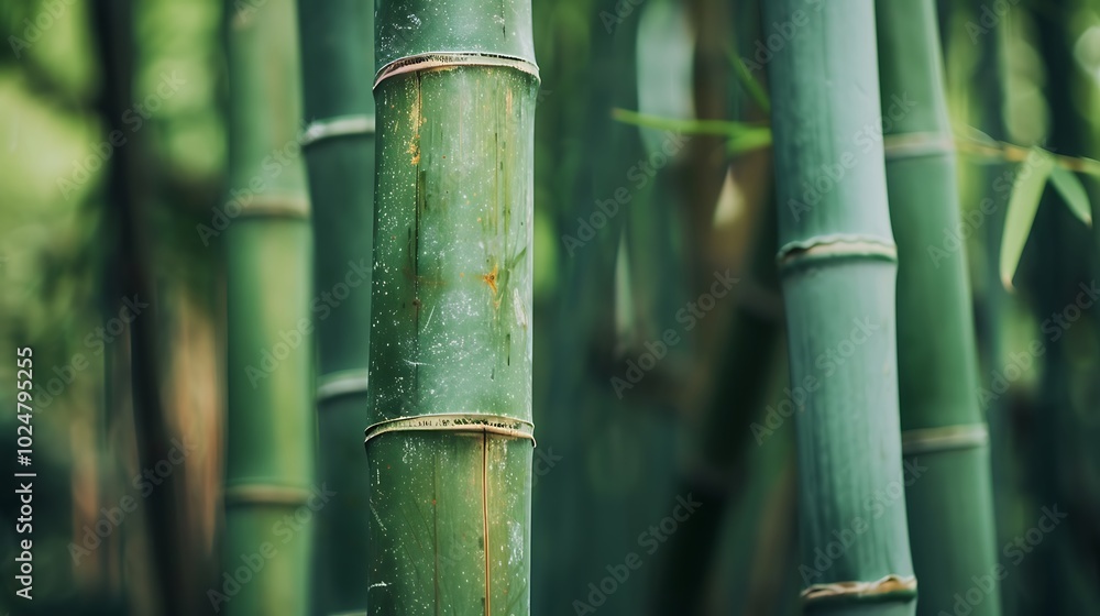 Explore the beauty of bamboo stalks in a vibrant green forest showcasing their unique segments and rich hues surrounded by a tranquil soft-focus background filled with lush greenery and plant life Explore the beauty of bamboo stalks in a vibrant green forest showcasing their unique segments and rich hues surrounded by a tranquil soft-focus background filled with lush greenery and plant life