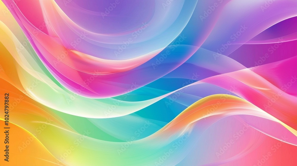Colorful abstract background with wavy lines creating a sense of movement and energy, suitable for projects related to art, design, and technology Colorful abstract background with wavy lines creating a sense of movement and energy, suitable for projects related to art, design, and technology