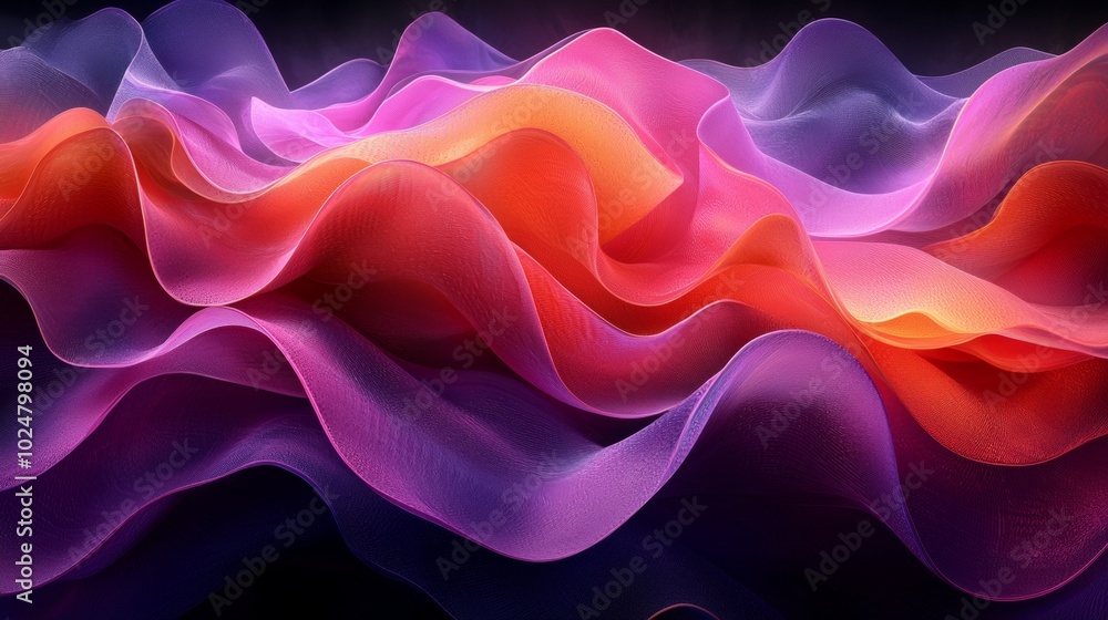 Obraz premium Colorful abstract waves background in a seamless loop, perfect for websites, presentations, or any project that needs a touch of modern elegance