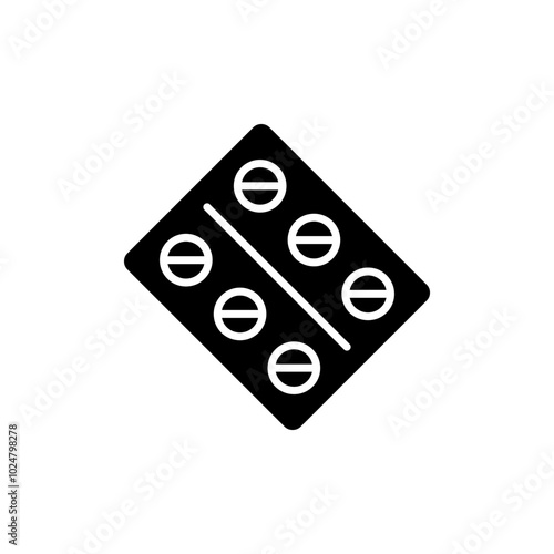 Pills and medicines glyph icon isolated.