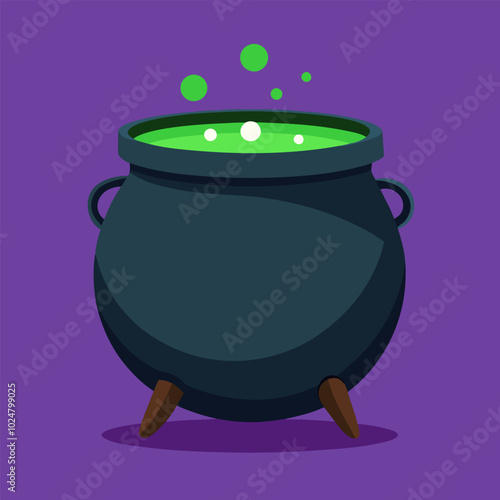 Magical Cauldron with Potion Icon