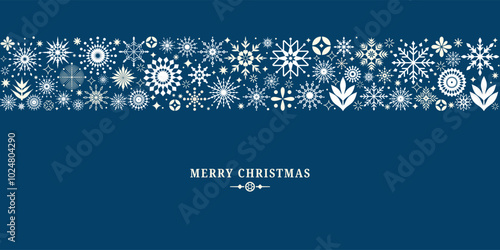 Seasonal blue abstract background with geometric elements snowflakes and sparks. All in separate and group layers. Vector.