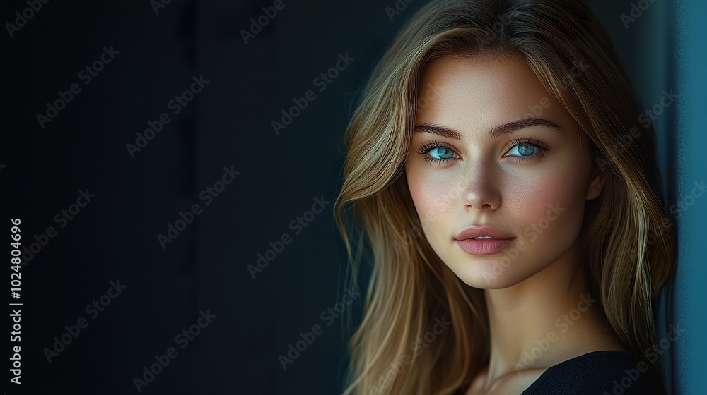 Naklejka premium Elegant Ukrainian Woman in Modern Fashion