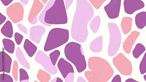 giraffe skin print seamless patchwork pattern in purple white and pink paint. fashion trendy background for fabric design wallpaper