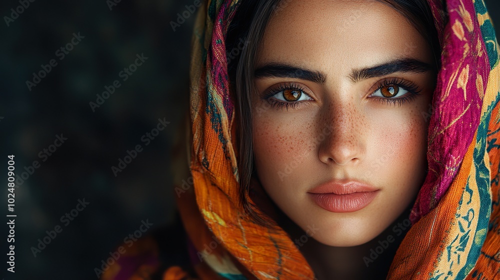Portrait of an Argentinian Woman in Traditional Attire Portrait of an Argentinian Woman in Traditional Attire