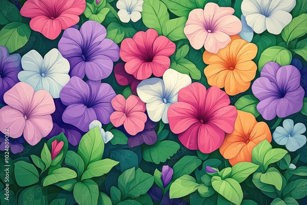 Petunia flowers showcase a variety of colors including pink, purple, white, red, and peach These relatively easy-to-grow blooms thrive in hot climates and need several hours of sunlight daily Petunia flowers showcase a variety of colors including pink, purple, white, red, and peach These relatively easy-to-grow blooms thrive in hot climates and need several hours of sunlight daily