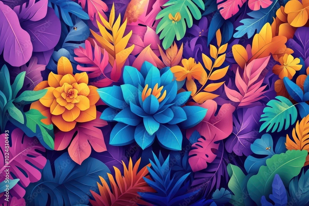 Vibrant close-up of a beautiful, colorful flower, Vibrant close-up of a colorful flower Vibrant close-up of a beautiful, colorful flower, Vibrant close-up of a colorful flower