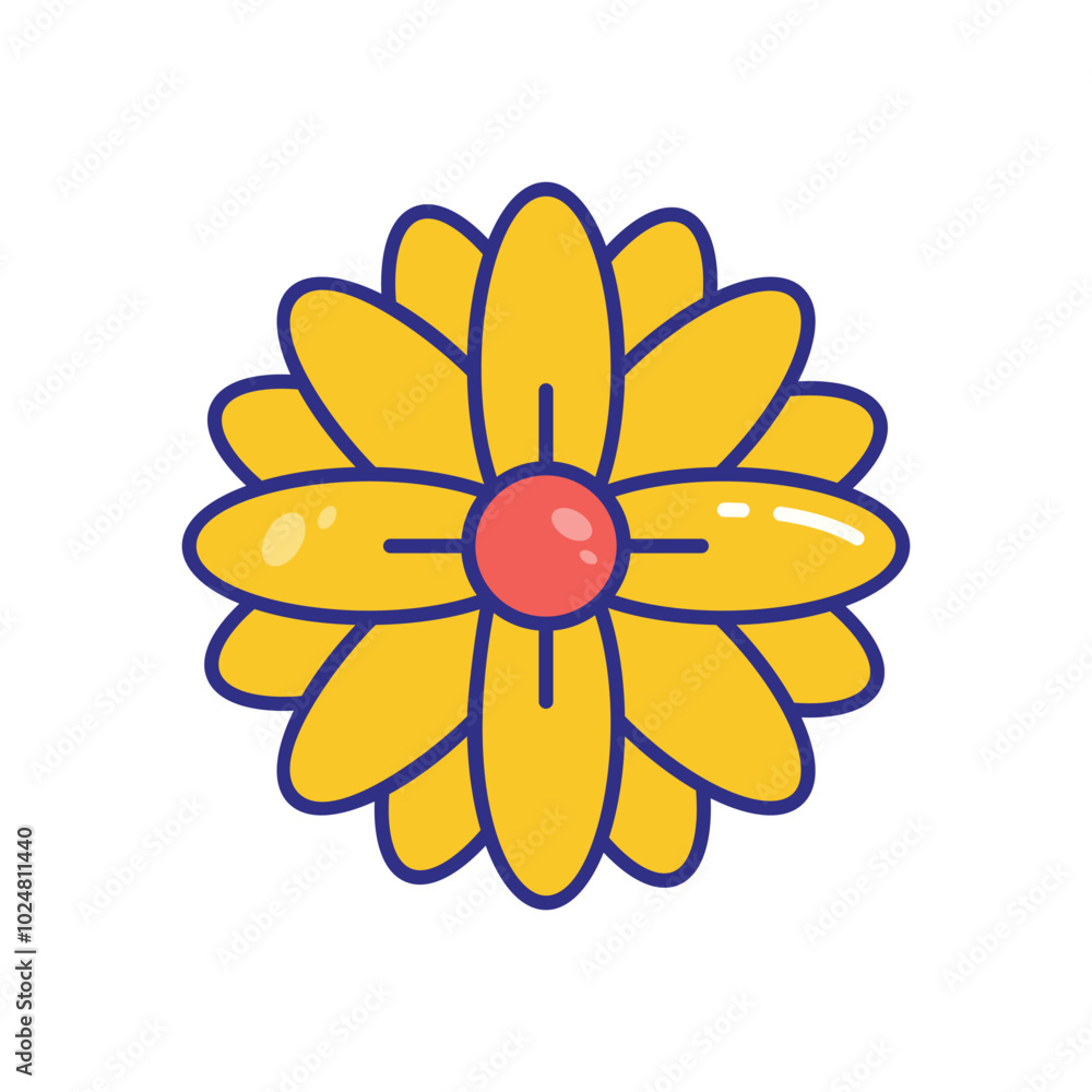 Chrysanthemum vector icons stock illustration Chrysanthemum vector icons stock illustration