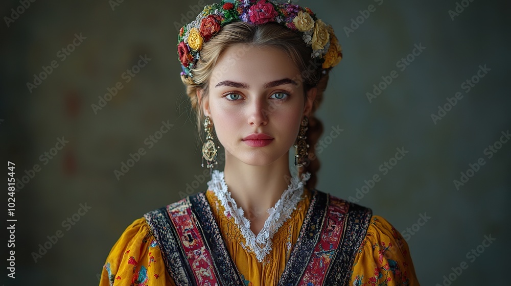 Ukrainian Woman in Festive Attire Ukrainian Woman in Festive Attire