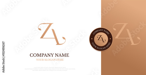 Initial ZA Logo Design Vector  photo