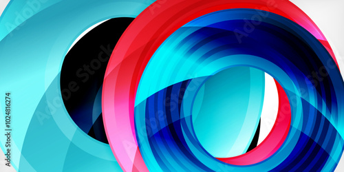 Circles, round elements, ring shapes premium background. Vector Illustration For Wallpaper, Banner, Background, Card, Book Illustration, landing page