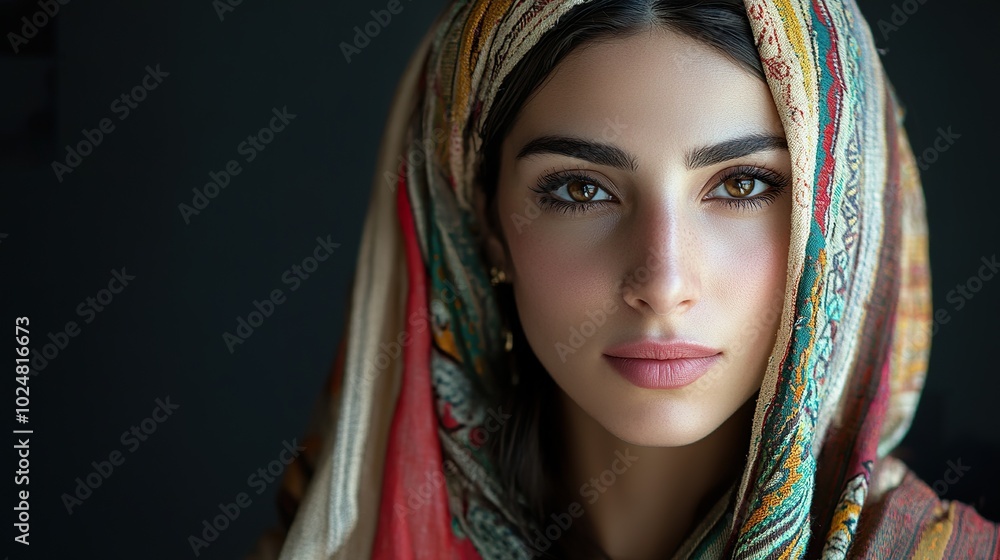 Israeli Woman in Festive Attire for a Cultural Event Israeli Woman in Festive Attire for a Cultural Event