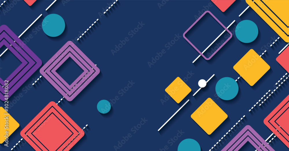 Abstract Geometric Background in Vibrant Colors Abstract Geometric Background in Vibrant Colors
