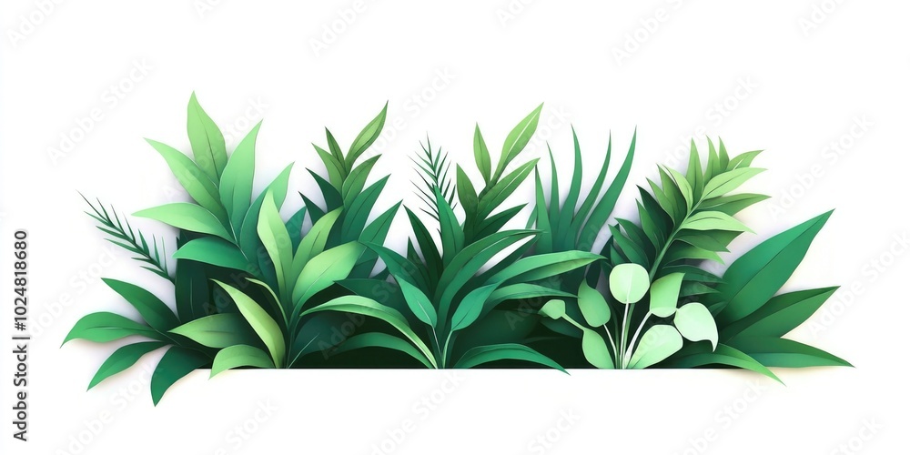 Isolated green bromeliad on a white background, Green bromeliad isolated on white background Isolated green bromeliad on a white background, Green bromeliad isolated on white background