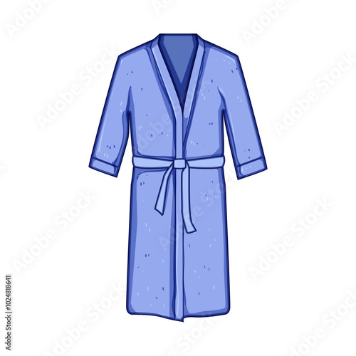 spa bathrobe cartoon. soft warm, absorbent waffle, terry silk spa bathrobe sign. isolated symbol vector illustration