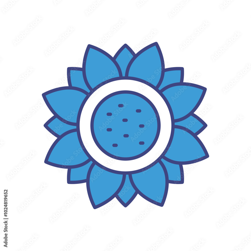 Sunflower vector icons stock illustration Sunflower vector icons stock illustration
