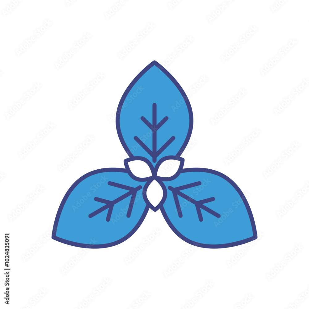Basil vector icons stock illustration Basil vector icons stock illustration