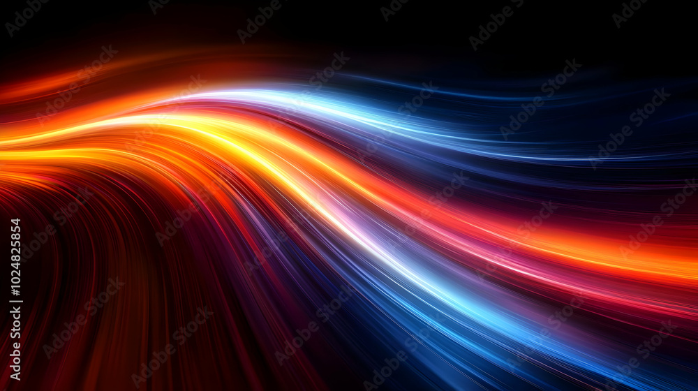 Abstract colorful wave design with dynamic light effects. Abstract colorful wave design with dynamic light effects.