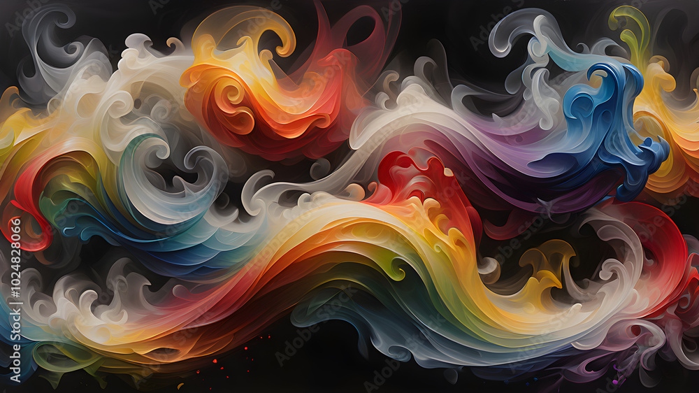 Creative Abstract smoke background. Abstract smoke waves design. AI generated image Creative Abstract smoke background. Abstract smoke waves design. AI generated image