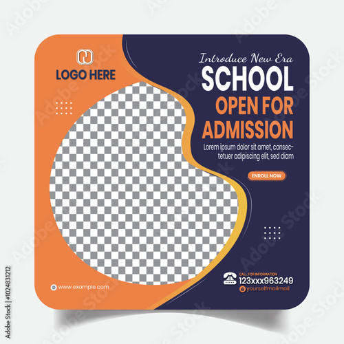 Creative Kids Schoo Social Media Post Design Template