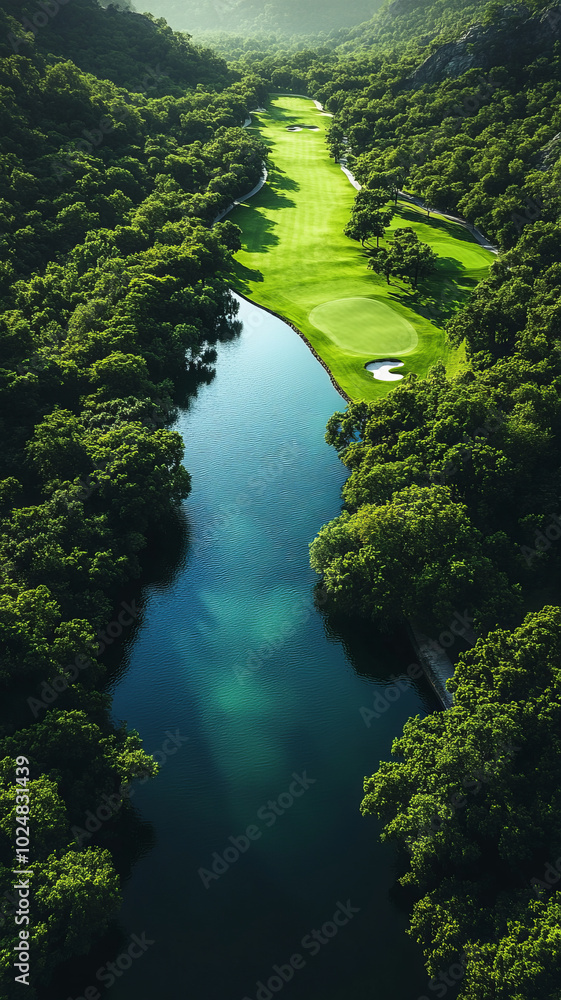 drone shot of a golf course drone shot of a golf course
