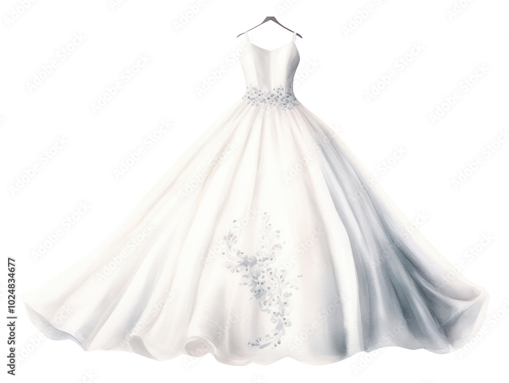 Obraz premium PNG Wedding dress fashion white gown.