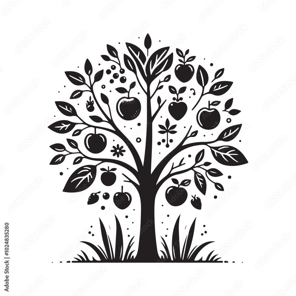 Isolated Tree symbol vector sign illustration Isolated Tree symbol vector sign illustration