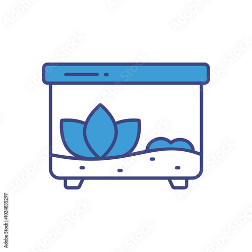 Terrarium vector icons stock illustration