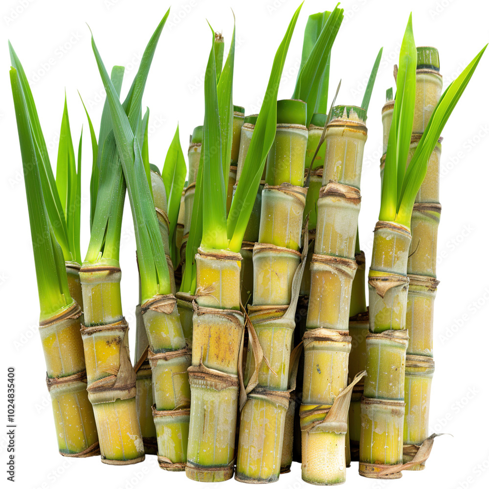 Fototapeta premium green bamboo isolated on white
