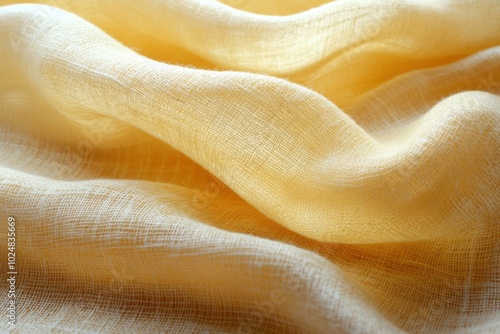 Yellow fabric with a slight pattern on it