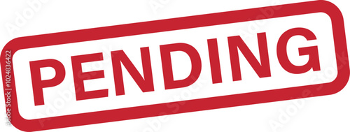 Cuadro en lienzo Pending stamp icon isolated on white background