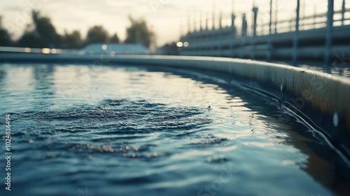 Wallpaper Mural Waste water treatment plant. Modern urban wastewater treatment plant Torontodigital.ca