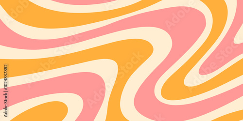 Psychedelic trippy y2k retro background vector design. Groovy abstract hippie pattern. Cool geometric wave texture.