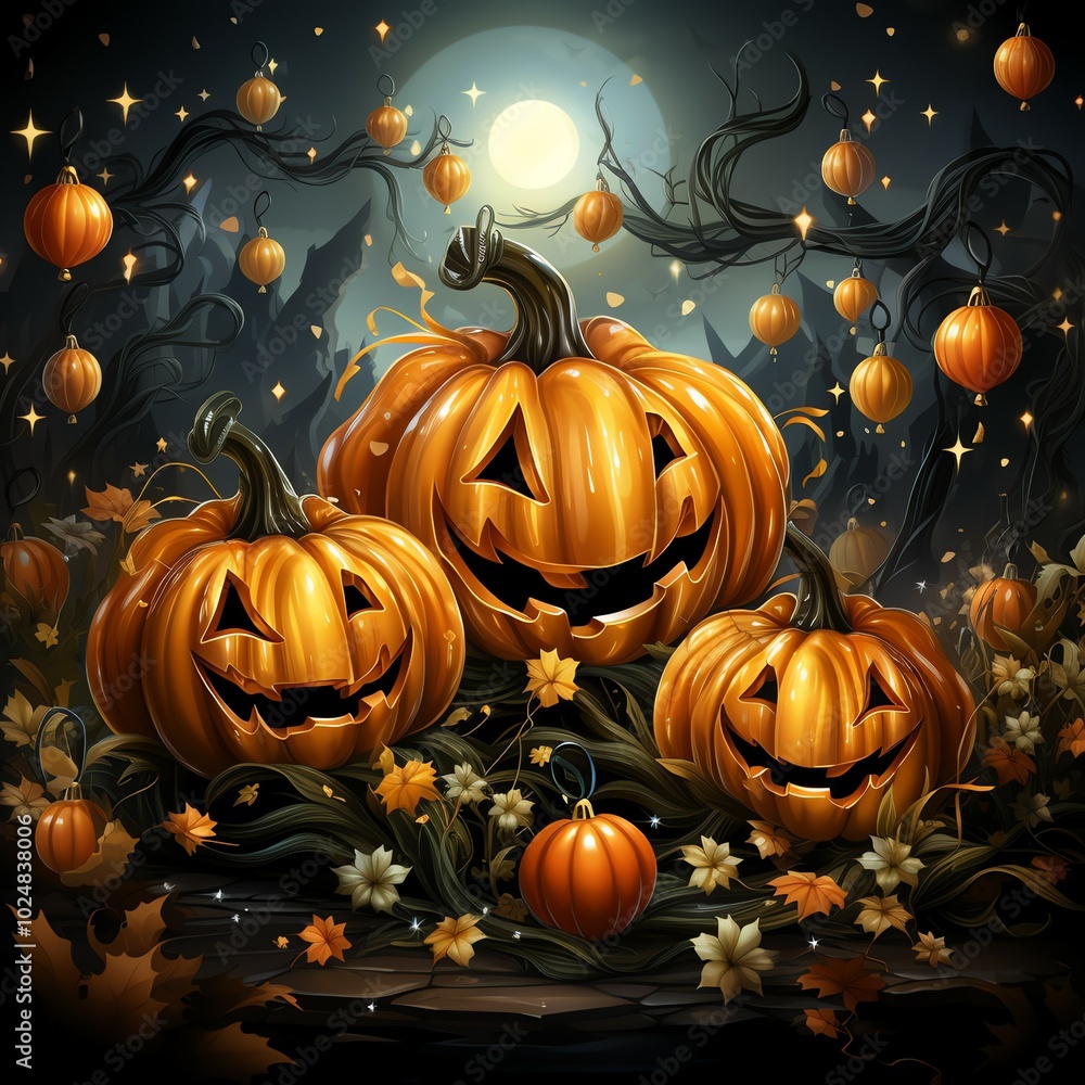 AI generate a cute Halloween Day Party icon AI generate a cute Halloween Day Party icon