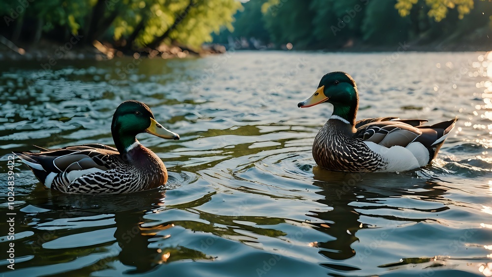 Obraz premium ducks in the lake