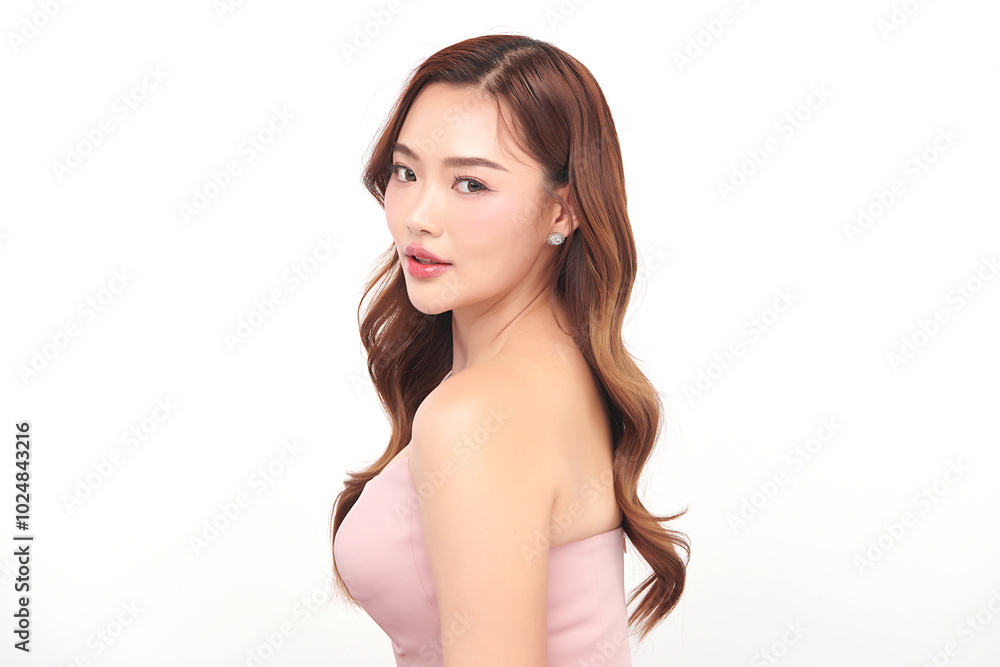 Beautiful young asian woman with clean fresh skin on white background, Face care, Facial treatment, Cosmetology, beauty and spa, Asian women portrait. Beautiful young asian woman with clean fresh skin on white background, Face care, Facial treatment, Cosmetology, beauty and spa, Asian women portrait.