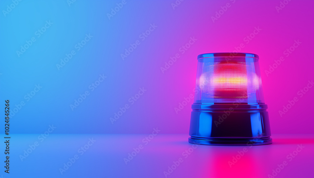 A flashing siren light emitting bright bursts, typically used for emergency situations or to grab attention in urgent scenarios. Ideal for highlighting alerts or danger.