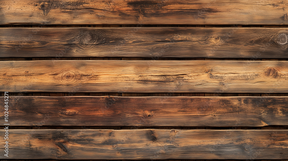 Obraz premium Old wooden tight planks background or texture. Wood seamless pattern. 