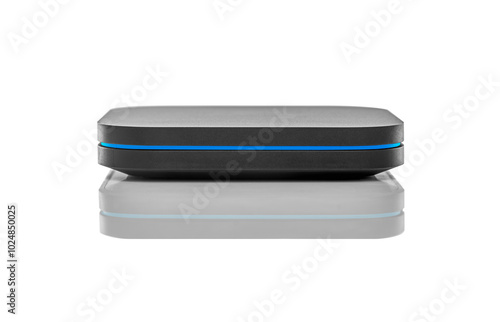 Obraz na płótnie Android TV box receiver and player on white background w salonie