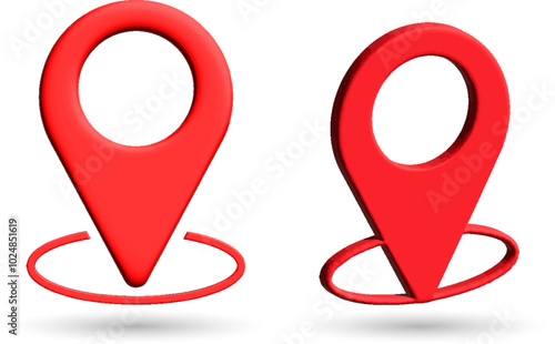 Free Download 3D location map icon design. Map target pointer vector illustration. - GFXLoad