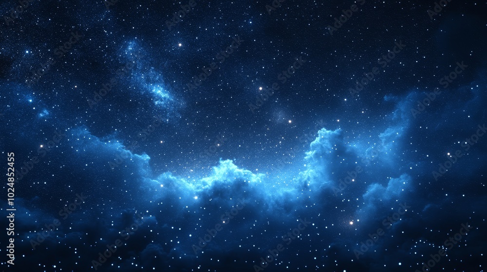 The sky is filled with stars and clouds The sky is filled with stars and clouds