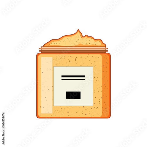 buff exfoliating scrub cartoon. renew clarity, softness invigorate, purify detoxify buff exfoliating scrub sign. isolated symbol vector illustration