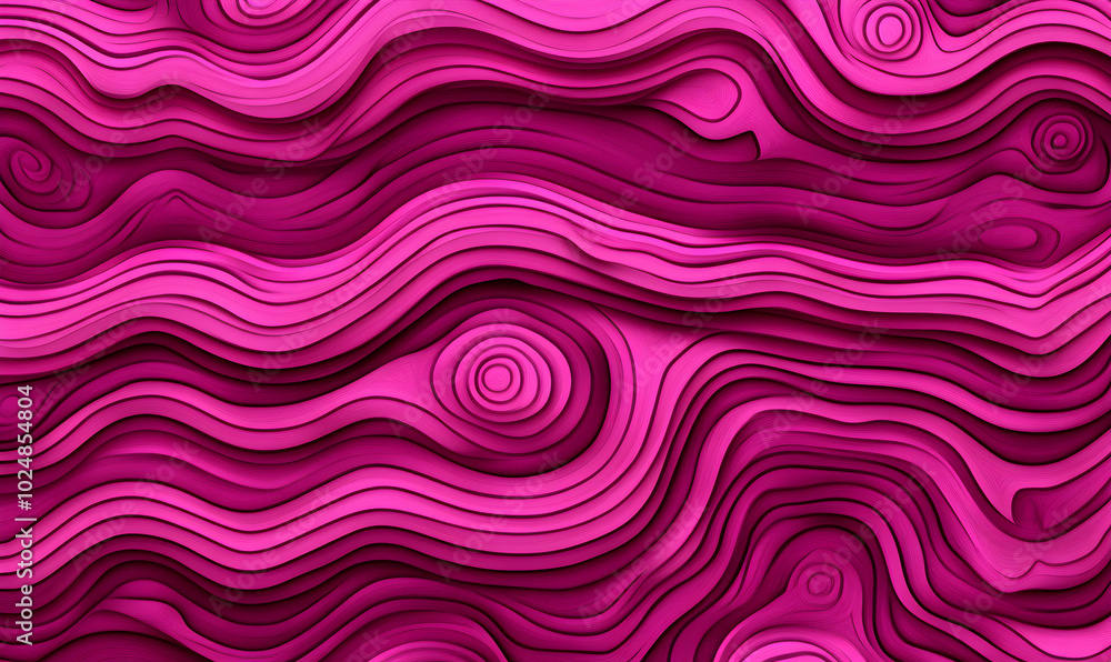 Abstract pink wavy background with 3D effect. Abstract pink wavy background with 3D effect.