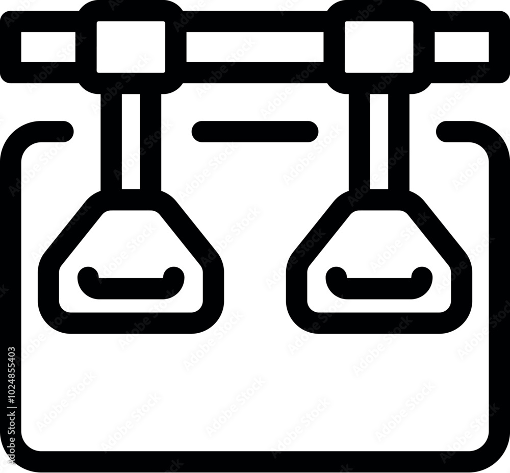 Simple vector icon representing a cable car for mountain transportation, emphasizing its role in tourism and travel Simple vector icon representing a cable car for mountain transportation, emphasizing its role in tourism and travel
