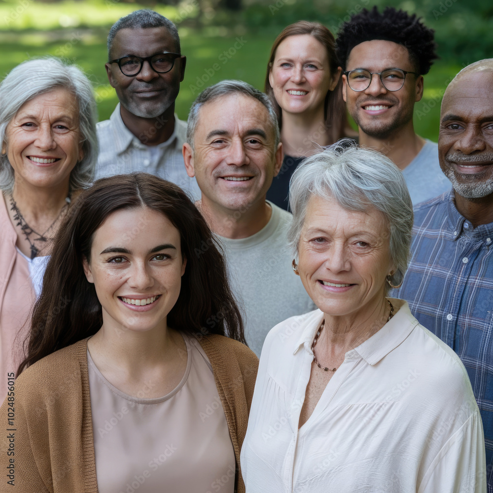 A diverse group of people of different ages, ethnicities, and backgrounds, standing together in unity, representing community and inclusivity A diverse group of people of different ages, ethnicities, and backgrounds, standing together in unity, representing community and inclusivity